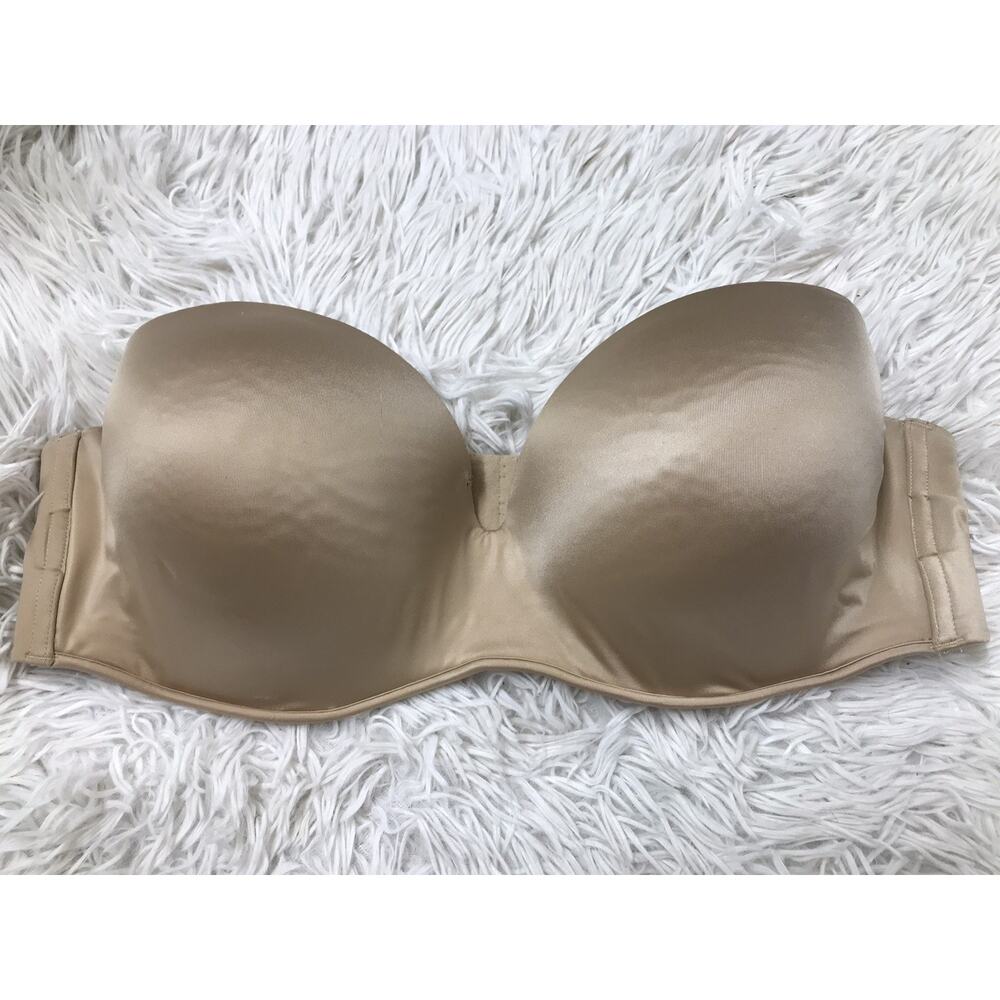 Cacique Smooth Boost Strapless Nude Underwire Lane Bryant Bra Sz 40DD NO STRAPS